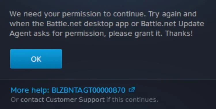 战网 BLZBNTAGT00000870 错误排查