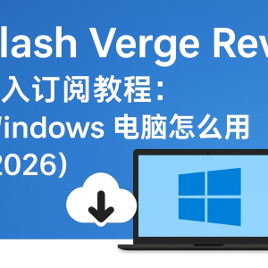 Clash Verge Rev 导入订阅教程：Windows 电脑怎么用（2026）